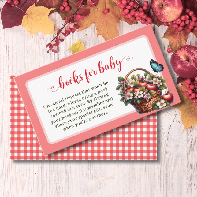 fall harvest apple theme books for baby enclosure card (Creator Uploaded)