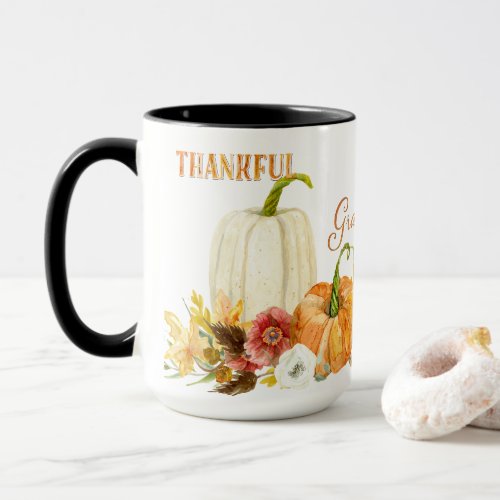 Fall Harvest Autumn Seasonal Home Decor Watercolor Mug