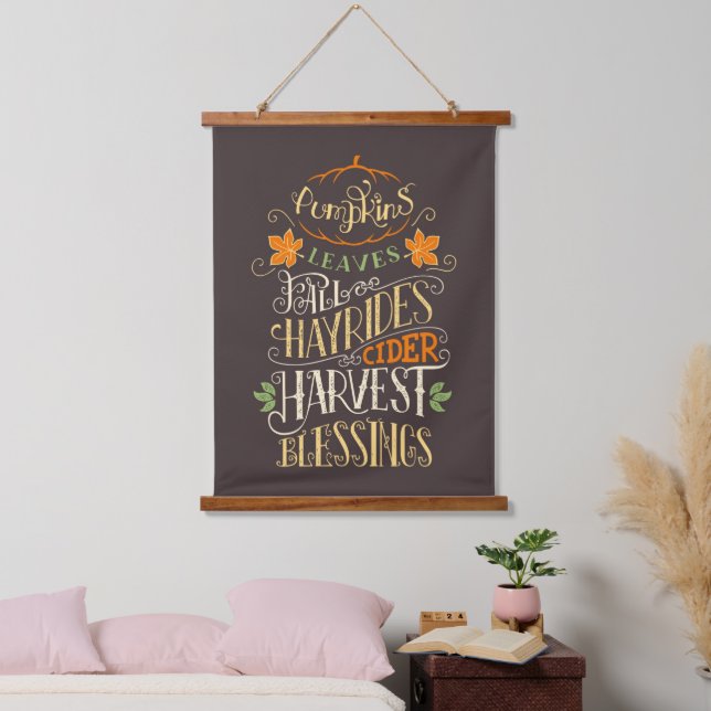 Fall & Harvest Blessings Hanging Tapestry (Bedroom)