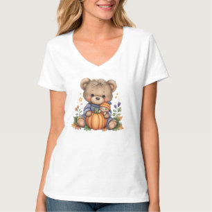 Fall Harvest Cute Teddy Bear T-Shirt