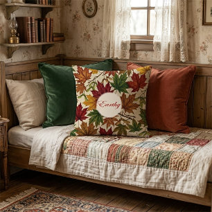Fall Harvest Foliage Cushion