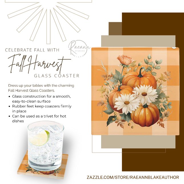 Fall Harvest Glass Coaster (Creator Uploaded)