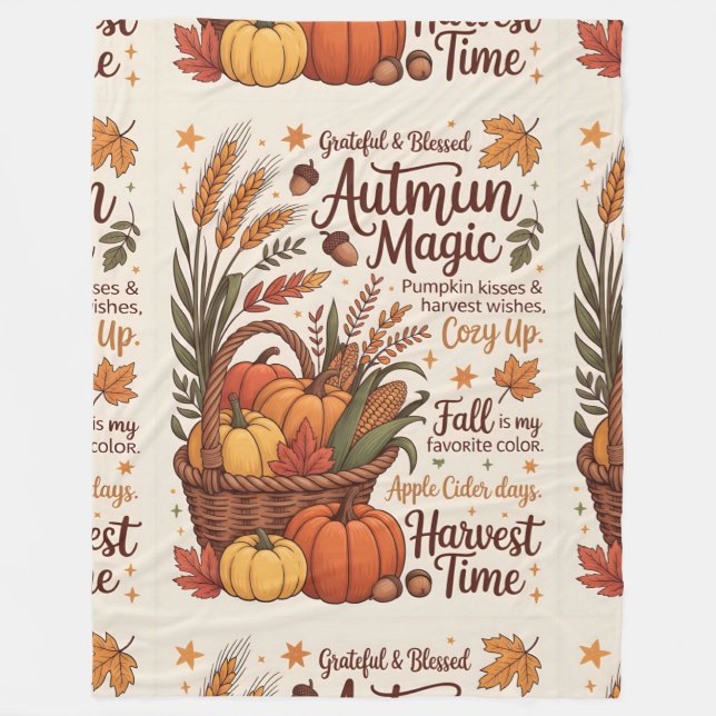 Fall harvest magic stylish Blanket New Home (Front)