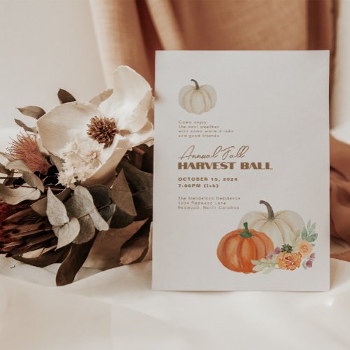 Fall Harvest  Modern Party Invitation  Boho Chic