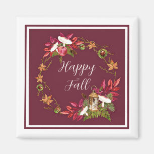 Fall harvest nature with customizable text magnet