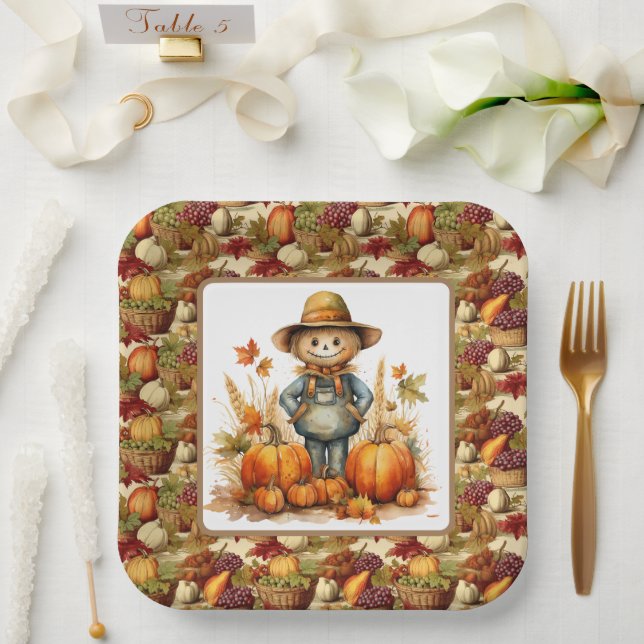 Fall Harvest  Paper Plates (Wedding)