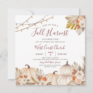 Fall Harvest Party, Fall Fest, Fall Community Invitation
