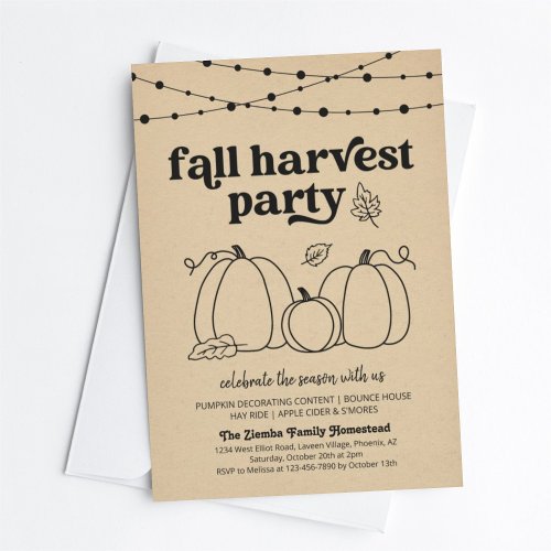Fall Harvest Party Invitation