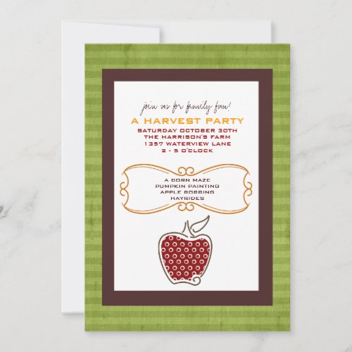 Fall Harvest Party Invitations
