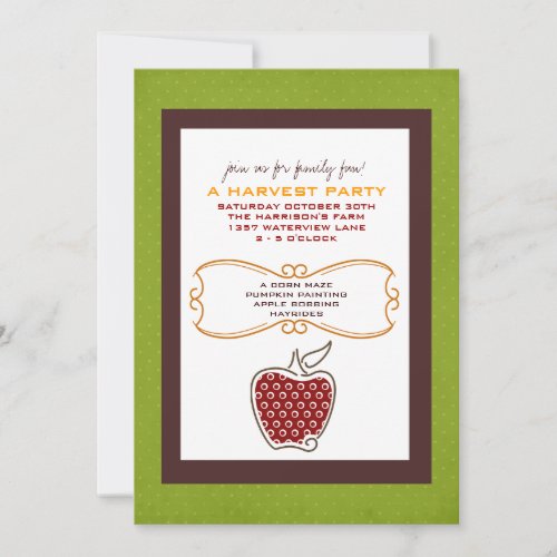 Fall Harvest Party Invitations
