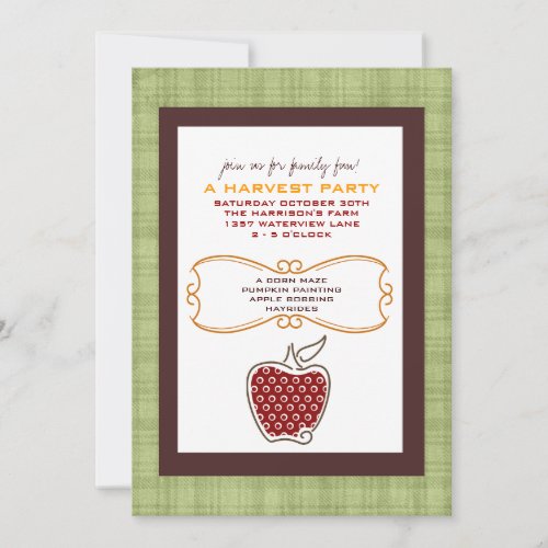 Fall Harvest Party Invitations