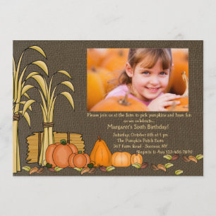 Fall Harvest Photo Invitation