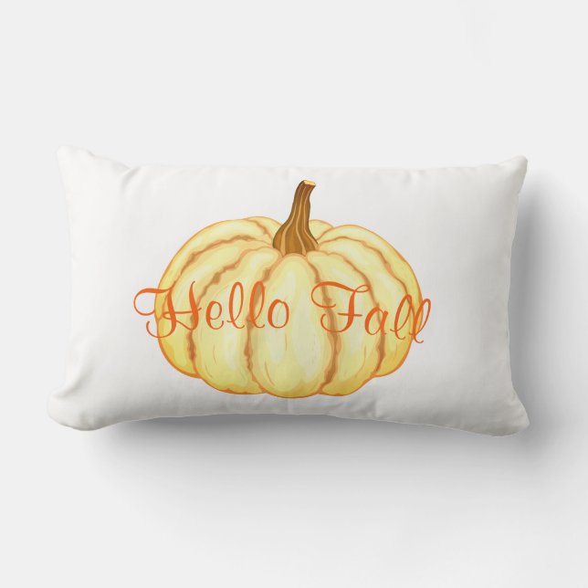 Fall Harvest Pumpkin Throw Pillow (Front)