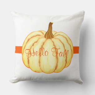 Fall Harvest Pumpkin Throw Pillow