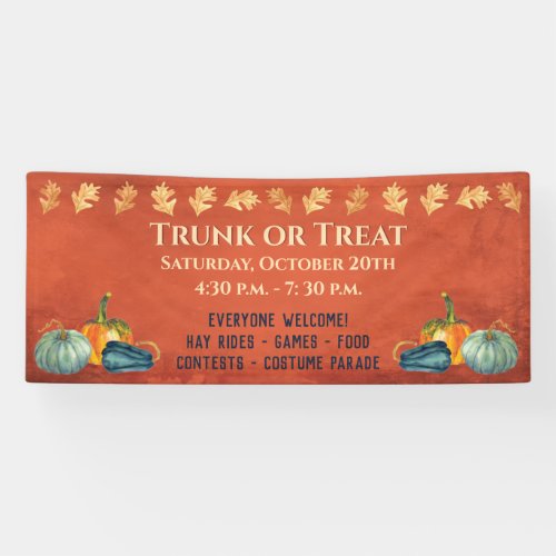 Fall Harvest Pumpkin Trunk or Treat Banner