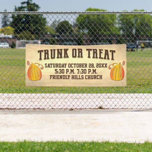 Fall Harvest Pumpkin Trunk or Treat Event Banner