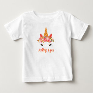 Fall Harvest Pumpkin Unicorn Baby T-Shirt