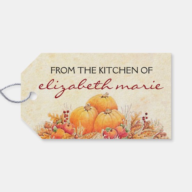 Fall Harvest Pumpkins Gift Tags