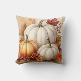 Fall Harvest Pumpkins Pillow