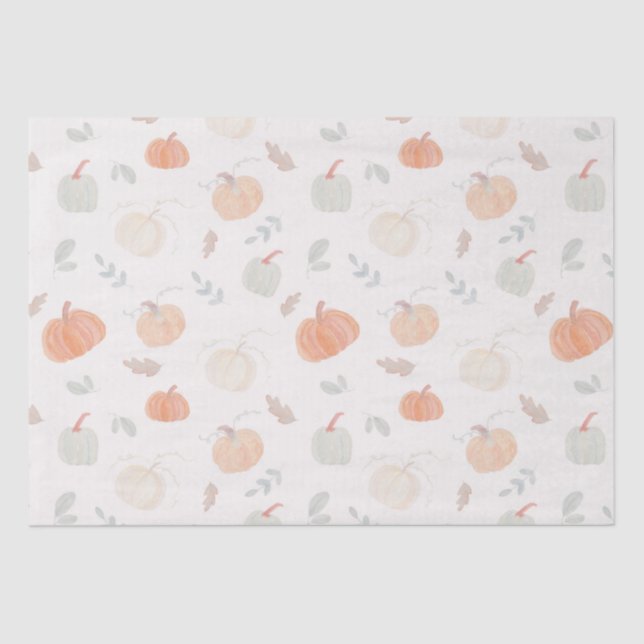 Fall harvest pumpkins tissue paper (Front)