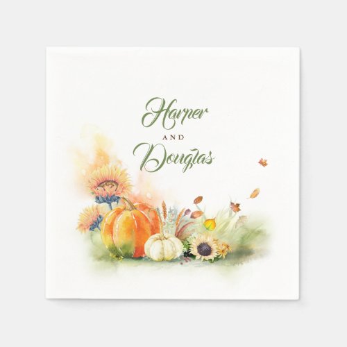 Fall Harvest Rustic Napkins