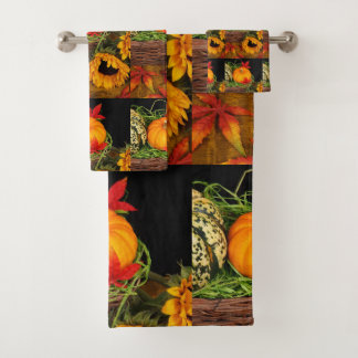 Fall Harvest Sunflowers Bath Towel Set