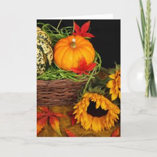 Fall Harvest Sunflowers Card