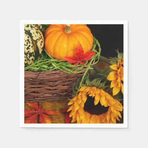 Fall Harvest Sunflowers Napkins