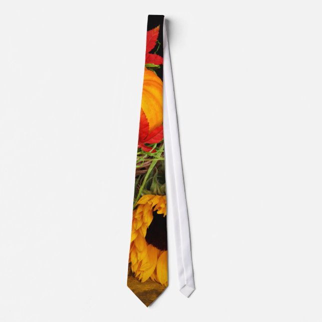 Fall Harvest Sunflowers Neck Tie (Front)