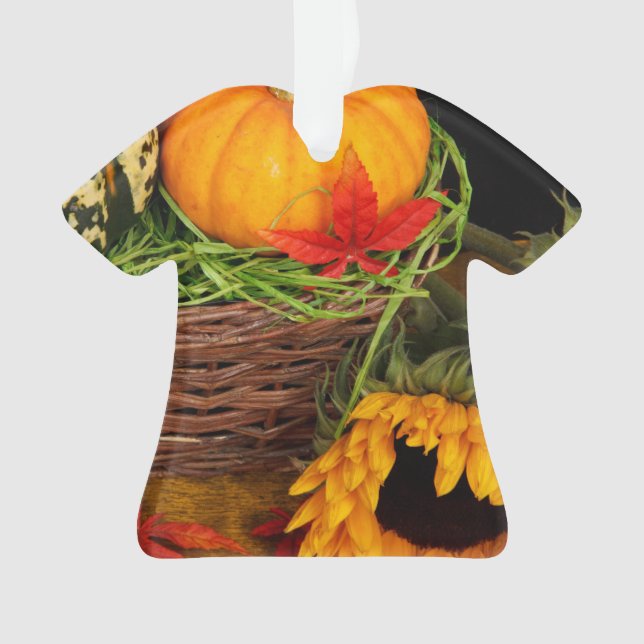 Fall Harvest Sunflowers Ornament (Front)