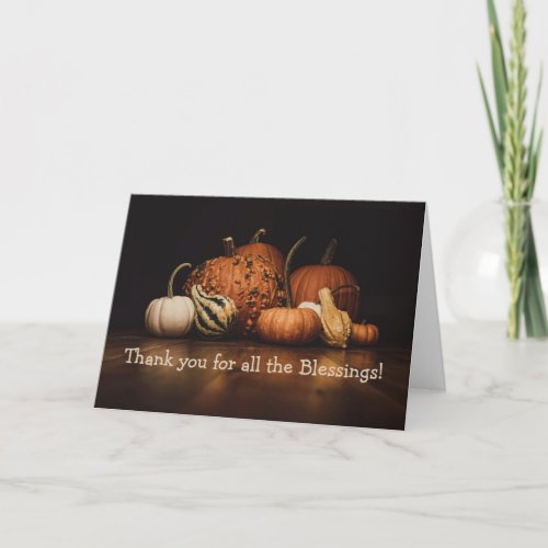 Fall Harvest  Thank You For All the Blessings Holiday Card