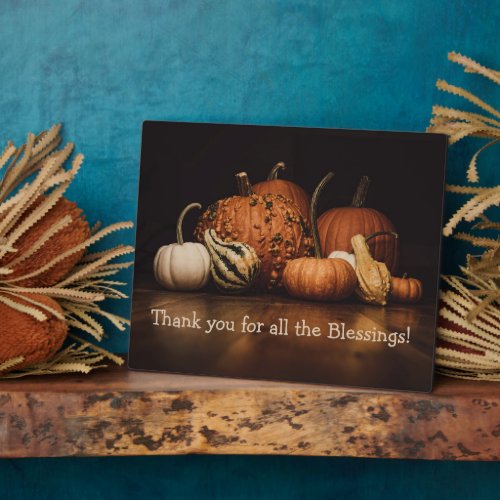 Fall Harvest  Thank You For All The Blessings Plaque