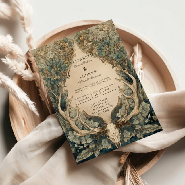 Fall Harvest Woodland Wedding Invitation (Creator Uploaded)