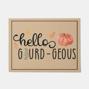 Fall Hello Gourd Pumpkin Doormat
