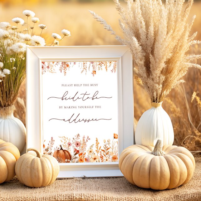Fall Help the Busy Bride Address an Envelope Poster (Creator Uploaded)