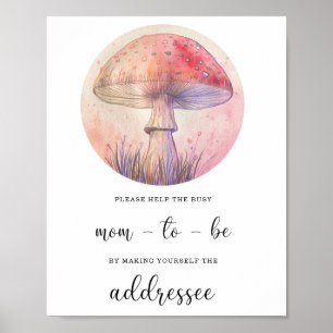 Fall Help the Busy Mom-to-Be Address an Envelope Poster