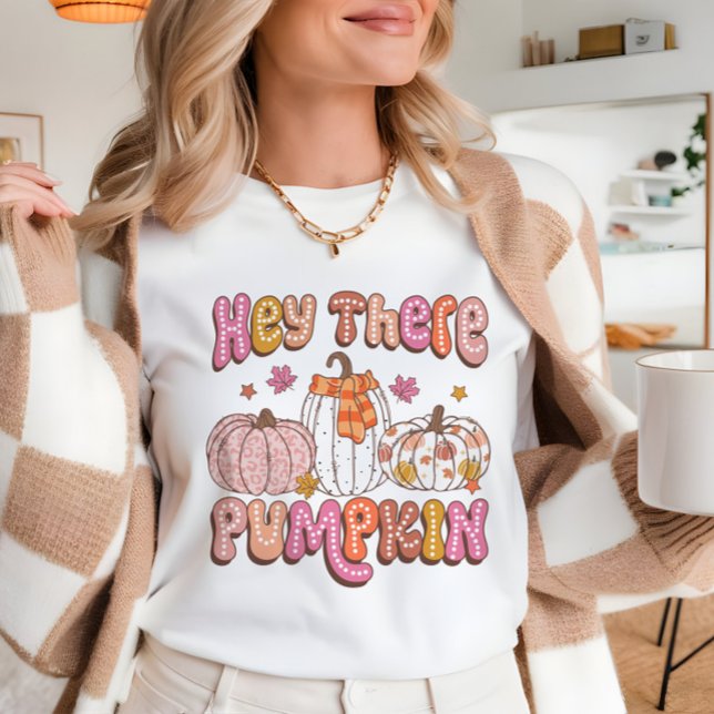 Fall Hey there pumpkin cute Retro Girly T-Shirt (Creator Uploaded)