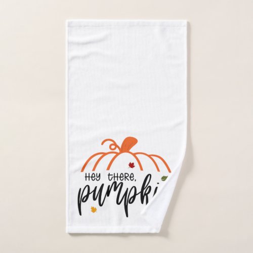 Fall Hey There Pumpkin Hand Towel