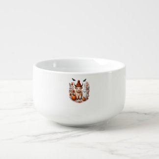 Fall Highland Cow Ghost Png, Autumn Png Soup Mug