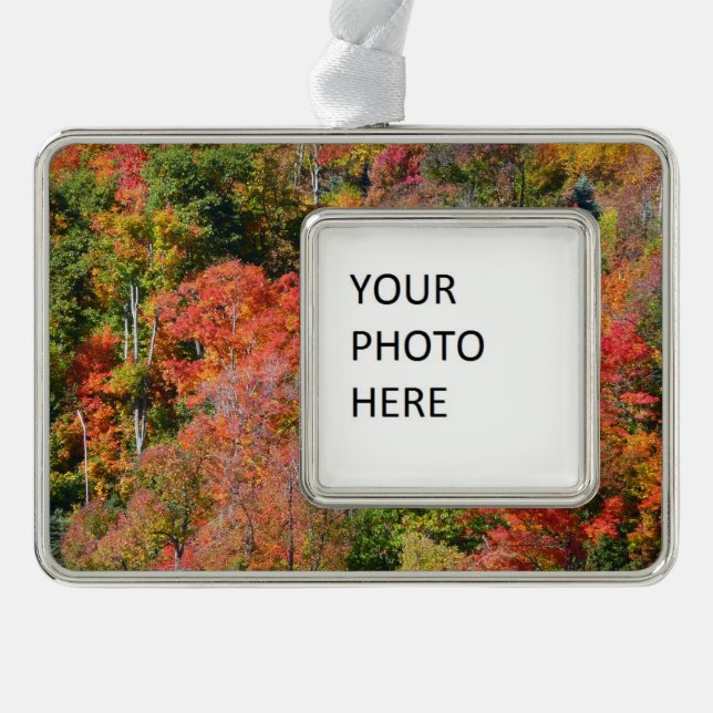Fall Hillside Colorful Autumn Nature Photography Christmas Ornament (Front)