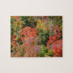 Fall Hillside Colorful Autumn Nature Photography Jigsaw Puzzle
