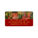 Fall Hillside Colorful Autumn Nature Photography Label