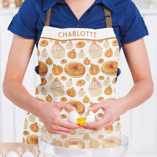 Fall Holidays Thanksgiving Donuts Cupcakes Pumpkin Apron