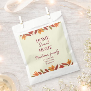 Fall Home Sweet Home open house Housewarming  Favor Bag