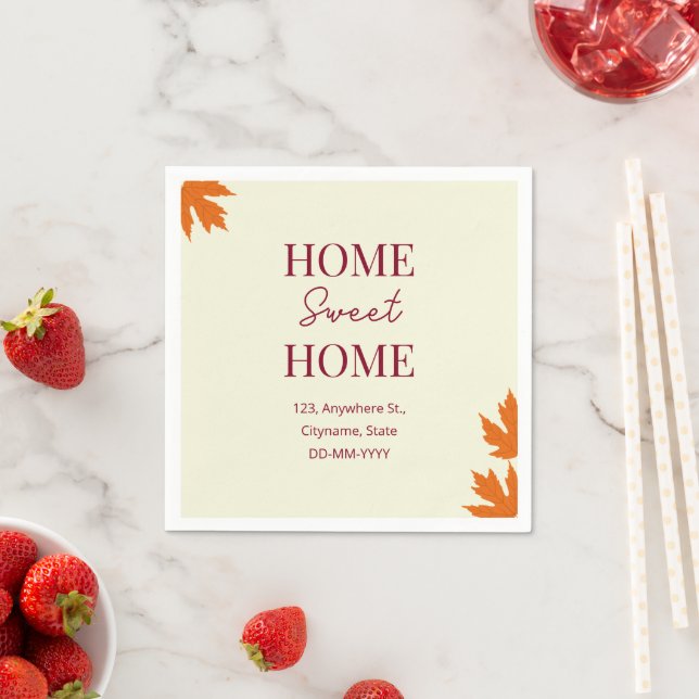 Fall Home Sweet Home open house Housewarming  Napkins (Insitu)