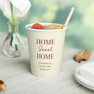 Fall Home Sweet Home open house Housewarming  Paper Cups