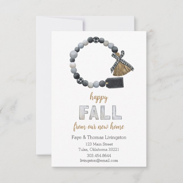 Fall Home We've Moved Moving Announcement (Front)