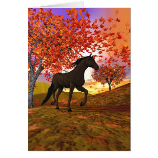 Fall Horse Card