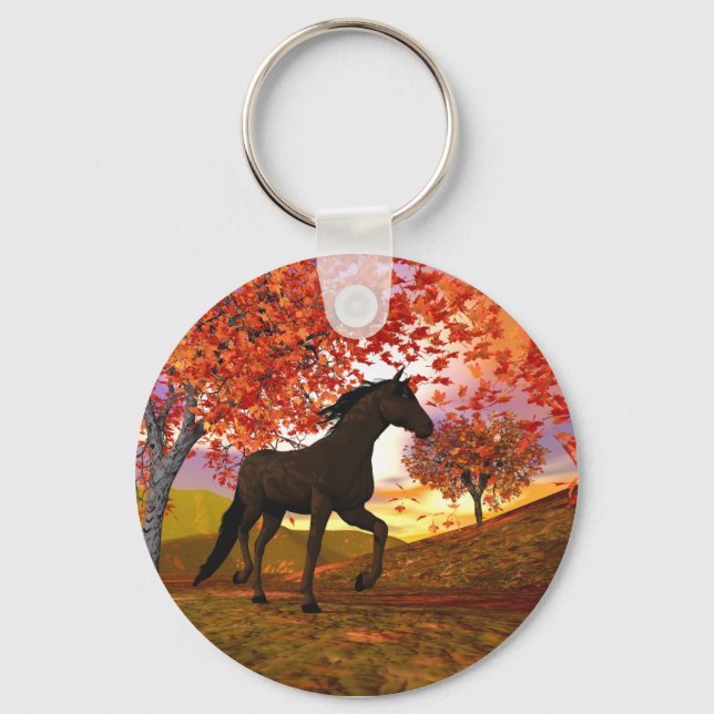 Fall Horse Keychain (Front)