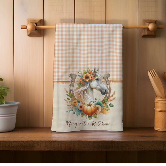 Fall Horse  Kitchen Towel (Bring the beauty of fall to life with this stunning collection of designs perfect for the season!
)